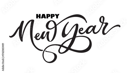 Merry Christmas and Happy New 2026 Year - cute hand drawn doodle lettering postcard. Hello 2026. Holly Jolly, Tis the season.