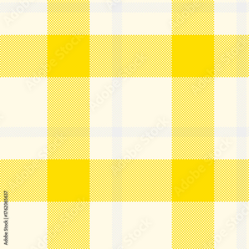 Classic yellow and cream plaid pattern. Versatile background for textile design, apparel, decoration, or web. A warm, sunny, and comforting texture.
