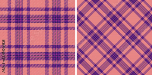 Seamless vector textile of tartan fabric texture with a plaid check background pattern. Set in gradient colors. Trousers outfit ideas.