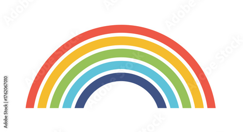 A colorful arc of light in the sky after rain.