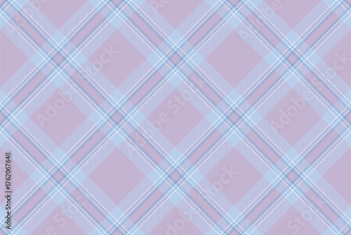 Classic plaid pattern in soft pastel hues. A seamless tartan design with diagonal lines, perfect for backgrounds, textiles, or digital designs. Versatile, timeless.