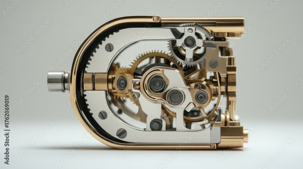 Fototapeta premium Intricate mechanical watch movement showcasing precise gears and craftsmanship in a stunning design