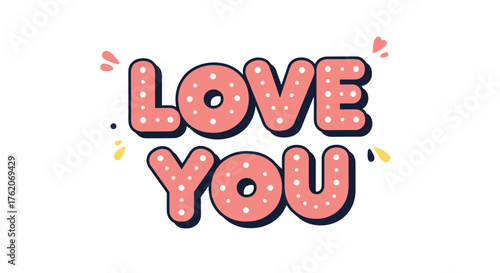 Expressing affection with a sweet message of love.