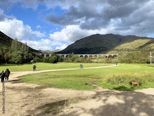 A view of the Scottish Countryside near the Glenfinnan Viaduct