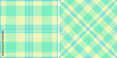 Pastel plaid patterns offer a fresh, summery vibe. Two seamless designs, classic  modern, for textiles, backgrounds, or digital art projects needing subtle texture.