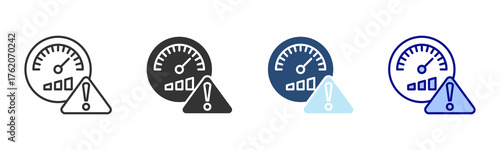 High Risk Icon Set. Designed In Multi Style