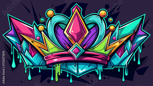 graffiti-style-neon-crown