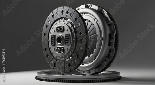 Realistic Car Clutch Disc and Pressure Plate Automotive Component
