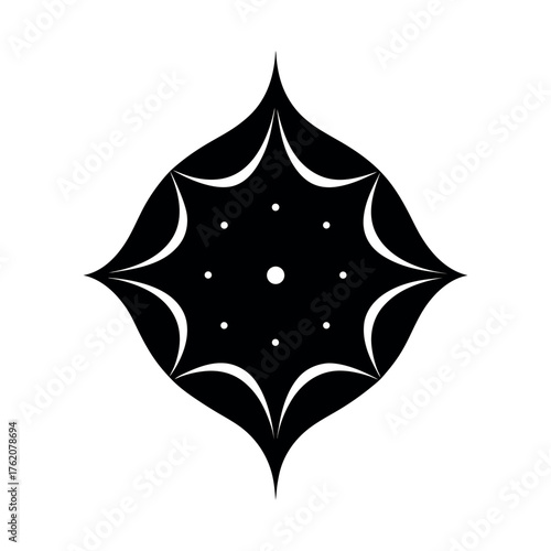 Abstract Geometric Vector Design with Symmetrical Patterns and Dots