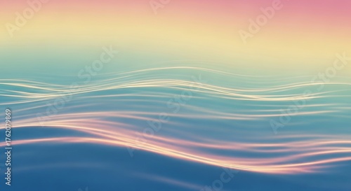 Fototapeta Naklejka Na Ścianę i Meble -  Pastel waves gradient — stylish minimal abstract backdrop