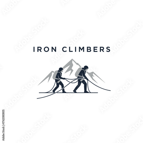 Iron Climbers Mountain Climbing Adventure Logo