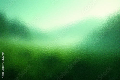 Blurred Green and Teal Abstract Landscape Through Frosted Glass image photo