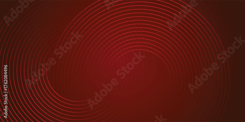  Red circle background abstract with Gradient in empty room studio,