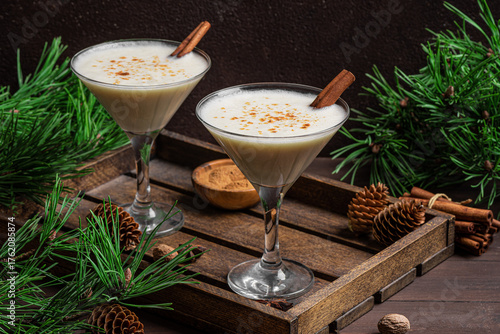 Christmas Eggnog Martini cocktail
