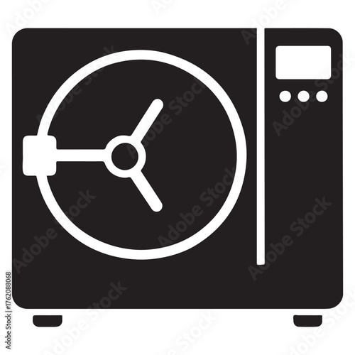 Autoclave Sterilizer Machine Silhouette Icon