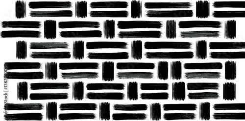 Abstract black brush strokes background texture pattern artistic grunge splatter design element for creative projects