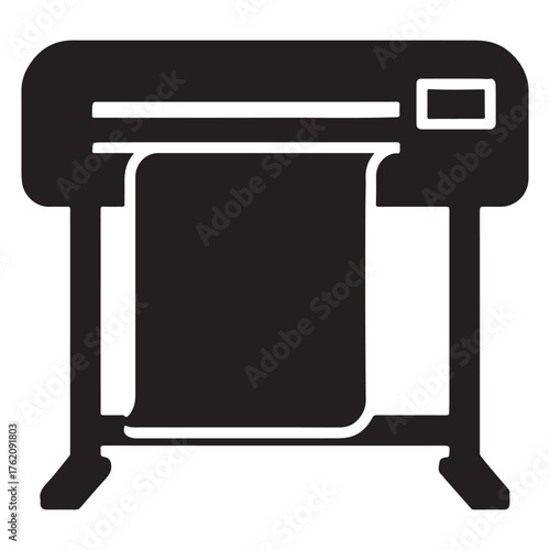 Industrial Plotter Silhouette