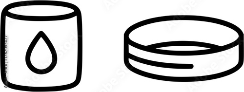Badminton sweatband vector icons depicting wrist and head accessories used for sports training comfort performance and athletic branding.