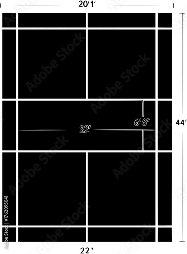 Badminton net equipment vector illustration showing standard sports net setup for indoor court training competition and practice design.