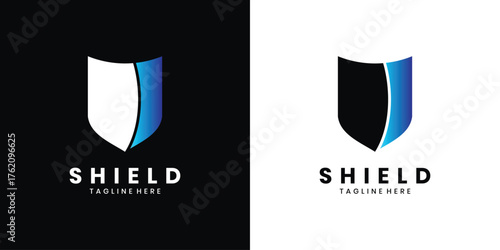 Creative design concept shield logo template