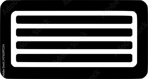 Air vent vector icon showing ventilation grille design used for indoor sports facility airflow control