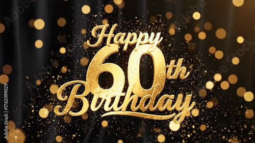 Celebrate a milestone with this animated 60th birthday greeting, filled with golden elegance and