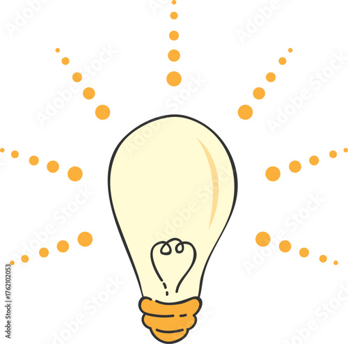 노란색 불빛 알전구