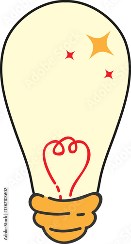 노란색 불빛 알전구