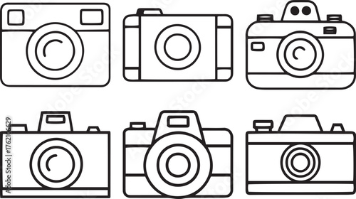Camera Silhouette Vector Pack — Social Media Thumbnails