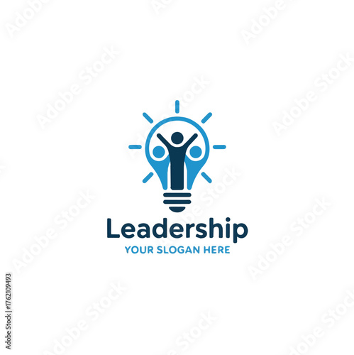 Leadership, Innovation, and Teamwork Logo: Guiding Ideas to Success