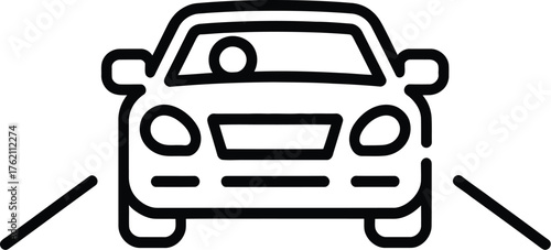 Autonomous Car Dash Line Vector