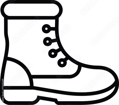 Hiking Boot Vector Illustration Graphic