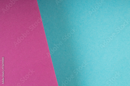Colorful of soft pink and green paper background. Copy space for text. Top view.