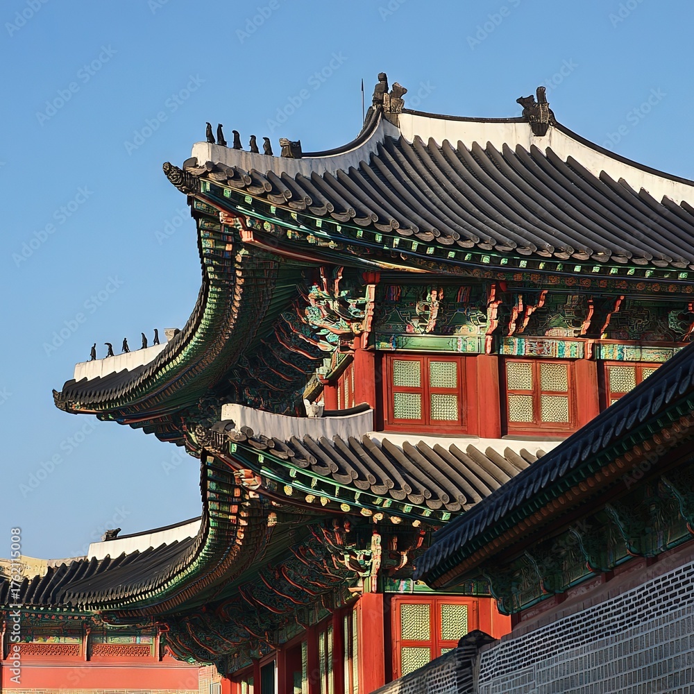 Fototapeta premium KoreanTraditionalBuilding