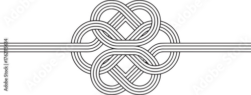 An intricate celtic knot design, featuring interwoven lines forming a symmetrical pattern, evokes a sense of complexity, unity, and timelessness