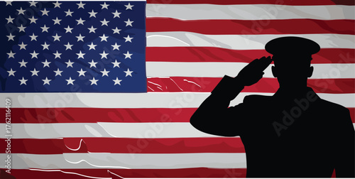 , patriotic scene, hero tribute