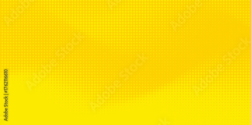 Dots halftone yellow orange color pattern gradient texture with technology digital background. Dots pop art comics with summer background. Eps10