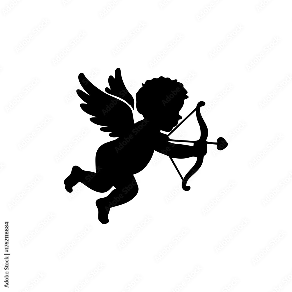 Fototapeta premium cupid silhouette vector