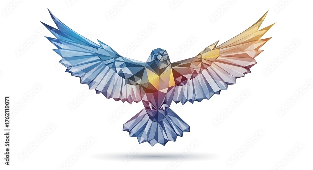 Fototapeta premium eagle with wings isolated background