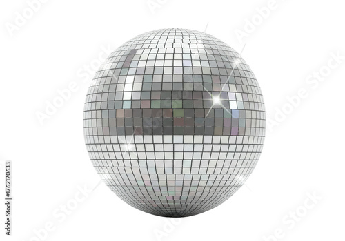 Papier peint Shiny disco ball PNG illustration isolated on transparent background for party d