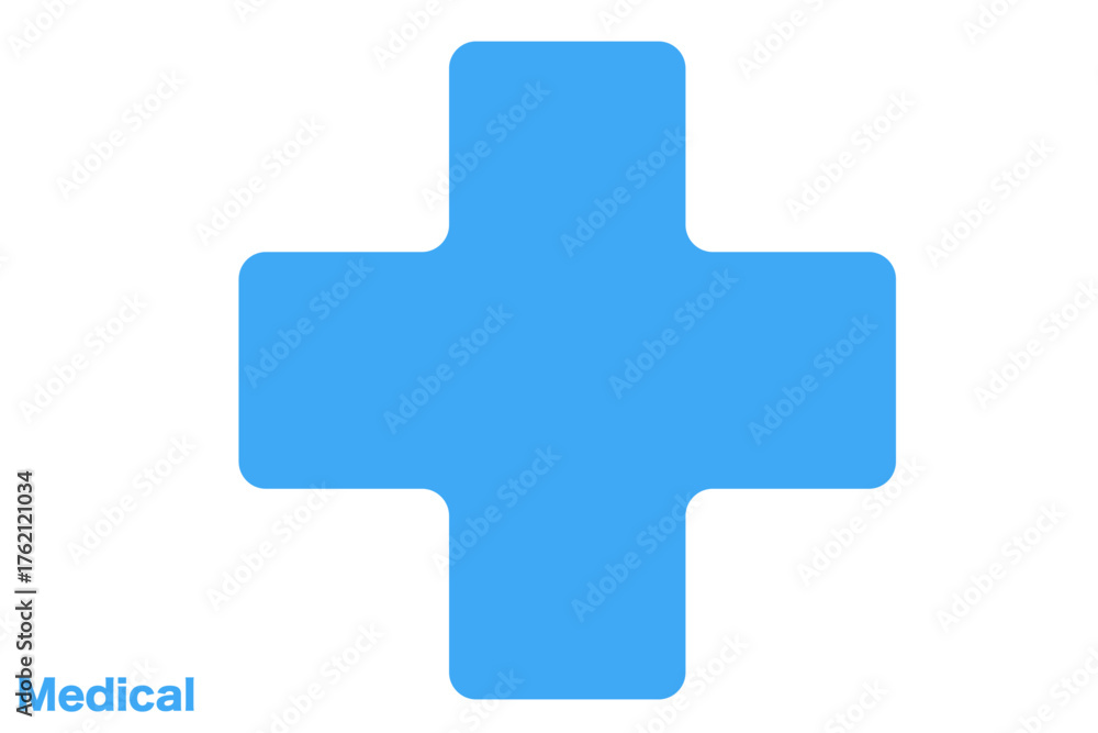 Obraz premium 医療のシンプルアイコン 十字