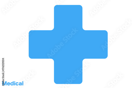 医療のシンプルアイコン　十字