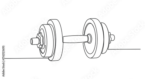 Dumbbell line drawing weight fitness