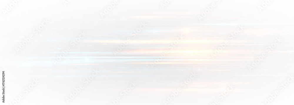 Obraz premium Abstract motion PNG glowing line streak effect.