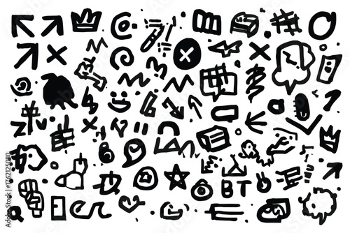 5 Hand Drawn Doodle Bundle Set