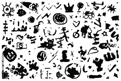 5 Hand Drawn Doodle Bundle Set