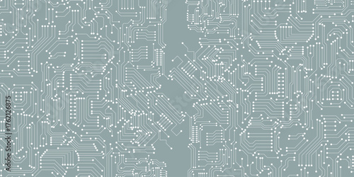 Electronic circuit with blue background 