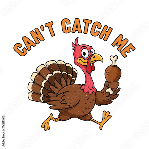 funny thanksgiving turkey cartoon illustration of a turkey bird