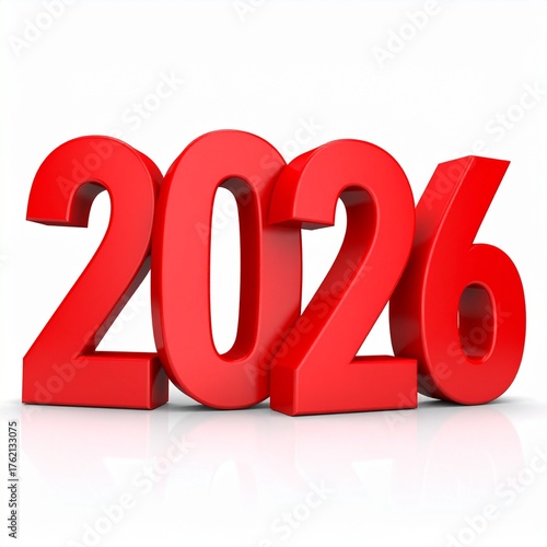 2026 3D Gold Rendering Design – Luxury Golden Number Illustration for New Year Celebration, Poster, and Branding Background