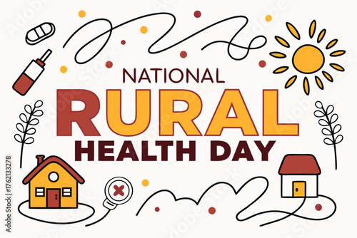 NATIONAL RURAL HEALTH DAY vector illustration